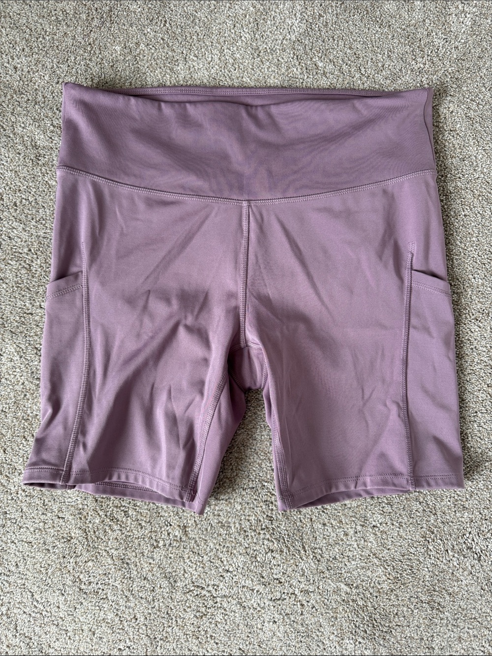 all in motion Mauve High-Rise Bike Shorts with Side Pockets